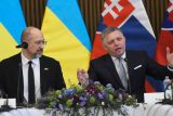 Společné zasedání vlád Ukrajiny a Slovenska v Michalovcích, premiéři Denys Šmyhal a Robert Fico