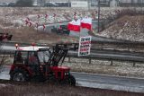 Polští farmáři na protestech v Poznani, Polsko