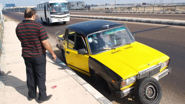 Nehoda egyptského taxi