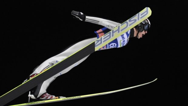 Závod SP ve skocích na lyžích, oficiální trénink  v Harrachově, Roman Koudelka