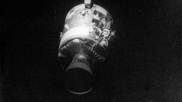 Poškozený servisní modul mise Apollo 13