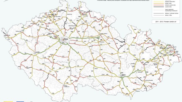 Riziková mapa, kterou vytvořilo sdružení EuroRAP