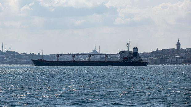 Lodě s ukrajinským obilím projíždějí Istanbulem, kde vzniklo  mezinárodním koordinačním centrum