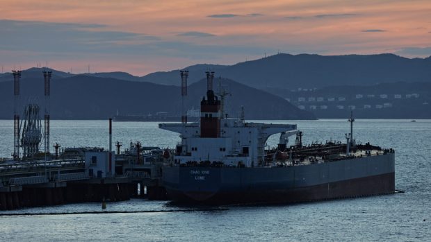 Tanker v ruském přístavu Nachodka, srpen 2022