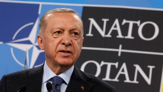 Recep Tayyip Erdogan na summitu NATO (archivní foto)