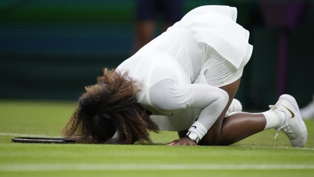 Serena Williamsová po zranění na Wimbledonu