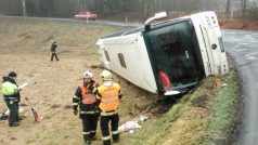 U Osečné na Liberecku havaroval autobus