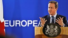 Britský premiér David Cameron na tiskové konferenci po summitu EU v Bruselu
