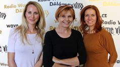 Novinářky Markéta Chaloupská, Petra Procházková a Nora Fridrichová