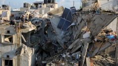 Následky izraelského útoku na město Rafah