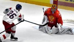 Michal Řepík vyrovnává zápas s Ruskem o třetí místo na mistrovství světa