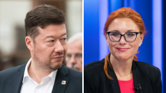 Předseda SPD Tomio Okamura a šéfka Trikolory Zuzana Majerová