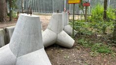 Nové betonové zátarasy na polsko-běloruské hranici