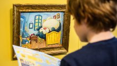 Pokémoni Munchlax a Snorlax namalovaní ve stylu obrazů malíře Vincenta van Gogha