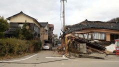 Město Wajima v prefektuře Išikawa po zemětřesení