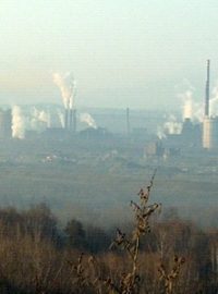 Pohled na areál společnosti ArcelorMittal Ostrava