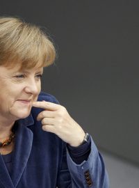 Německá kancléřka Angela Merkelová v Bundestagu