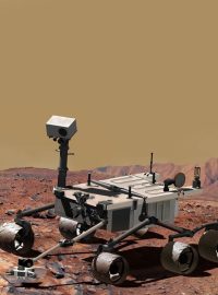 Vozítko Curiosity zkoumá Mars (ilustrační)