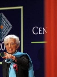 Výkonná ředitelka MMF  Christine Lagardeová na summitu G20 v Mexiku
