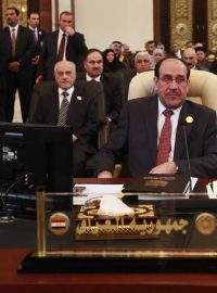 Irácký premiér Nurí al-Málikí na konferenci LAS v Bagdádu