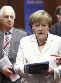 Německá kancléřka Angela Merkelová na summitu EU v Bruselu