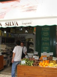 Obchod s treskami v centru Lisabonu
