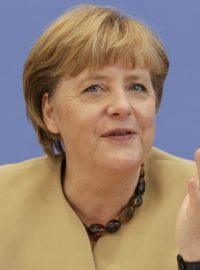 Angela Merkelová na takzvané letní tiskové konferenci v Berlíně, 17. září 2012