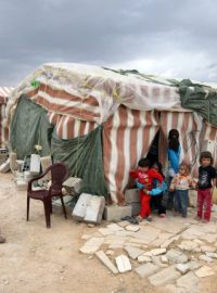 Děti syrských uprchlíků v Libanonu
