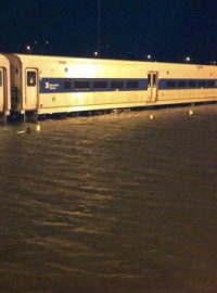 Zaplavené metro v New Yorku