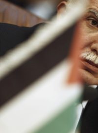 Palestinský ministr zahraničí Rijád Málikí na setkání Ligy arabských států v egyptské Káhiře