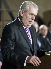 Prezident Miloš Zeman při inauguračním projevu ve Vladislavském sále v roce 2013
