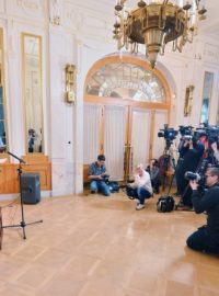 Předseda TOP 09 Karel Schwarzenberg přednesl v pražském Obecním domě svůj tříkrálový projev