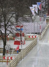 V Olympijském parku na Letné v Praze vrcholily 5. února přípravy na slavnostní otevření