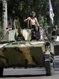 Rebelové poblíž ukrajinského Slavjansku