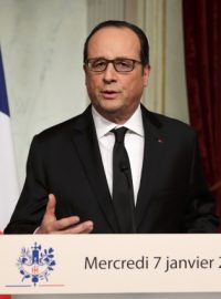 Francouzský prezident Francois Hollande ve svém vystoupení k teroristickému útoku na redakci satirického listu  Charlie Hebdo