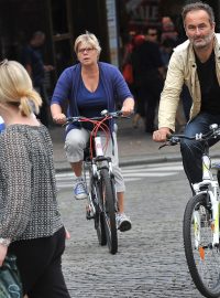cyklista, kolo, Praha