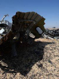Místo pádu ruského letadla nad Sinajským poloostrovem
