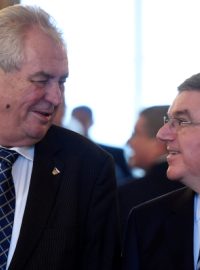 Miloš Zeman se před konferencí evropských olympijských výborů setkal s prezidentem MOV Thomasem Bachem