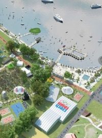 Takto vypadá vizualizace hlavního olympijského parku, který vyroste na Lipně