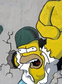 Graffitti s Homerem Simsonem - Simpsonovi - Homer Simpson