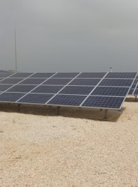 Palestinská solární elektrárna ve městě Túbás na Západním břehu Jordánu (ilustrační foto)