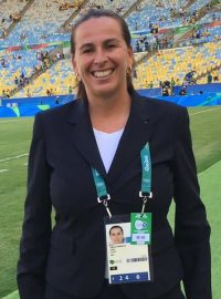 Dagmar Damková na stadionu Maracaná během MS 2014 v Brazílii.