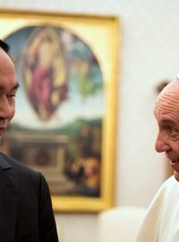 Papež František přijal prezidenta Vietnamu Trần Đại Quanga