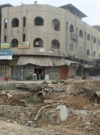 Zničená část města Mosul