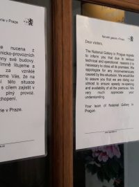 Národní galerie zavřela kvůli sporu s bezpečnostní agenturou všechny budovy v Praze.