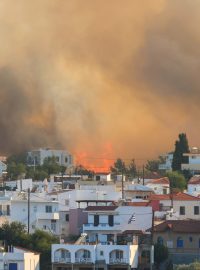 Požáry na řeckém ostrově Rhodos