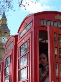 Telefoní budky v Londýně