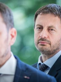 Novým slovenským premiérem bude Eduard Heger (vpravo), Igor Matovič se stane ministrem financí