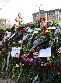 Hrob Alexeje Navalného na Borisovském hřbitově v Moskvě