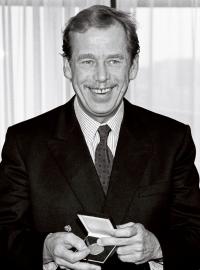 Prezident Václav Havel na návštěvě Evropské parlamentu v roce 1991